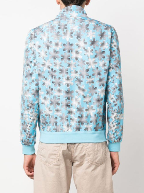 graphic-print bomber jacket